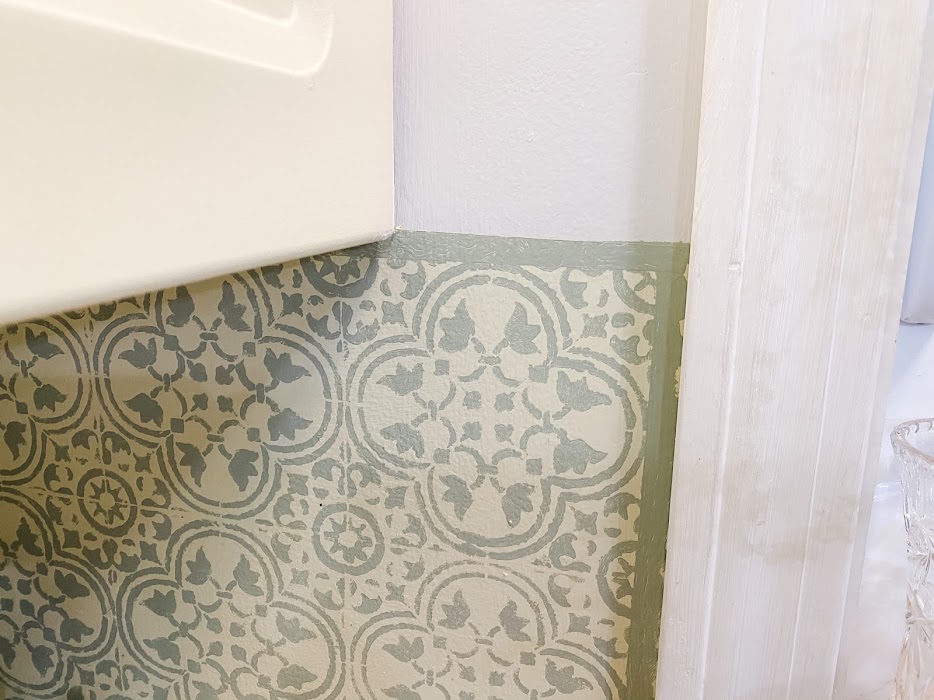 DIY Stencil Kitchen Backsplash