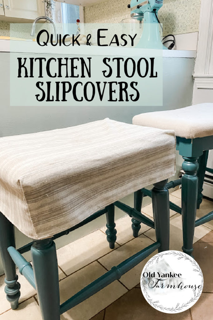 Quick & easy kitchen stool slipcovers