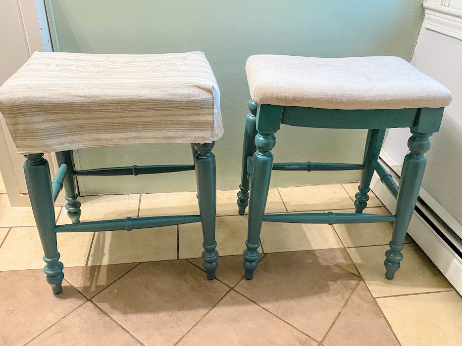 quick & easy kitchen stool slipcovers