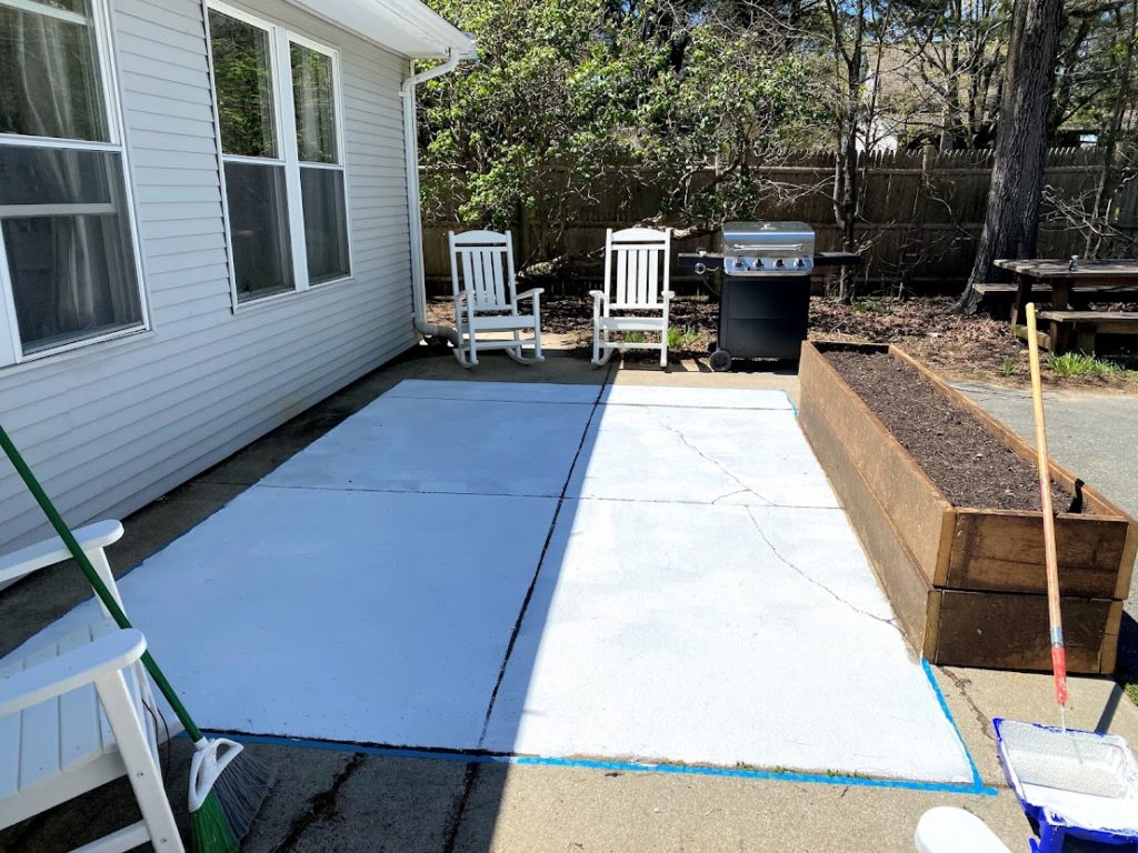 how to stencil a concrete patio