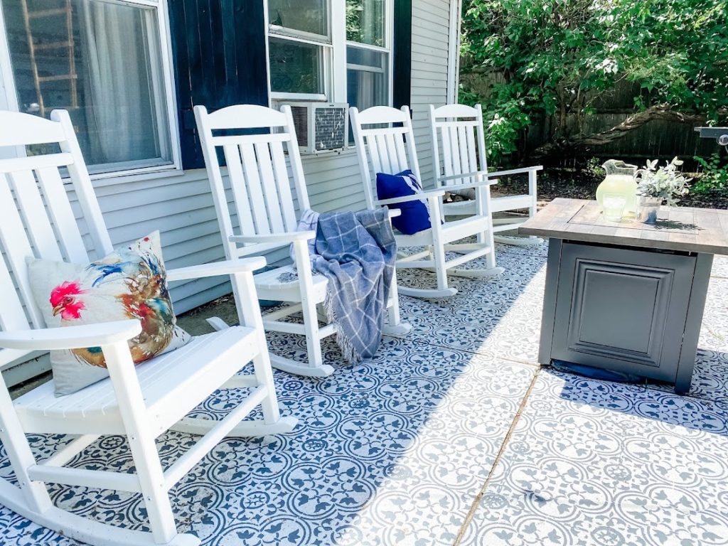 how to stencil a concrete patio