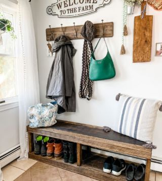 Diy shoe and coat on sale rack